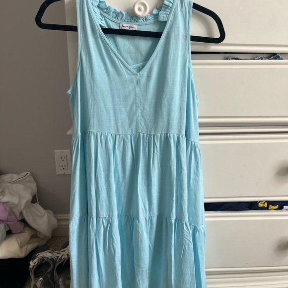 Light blue Love Fire sun dress - Picture 1 of 4